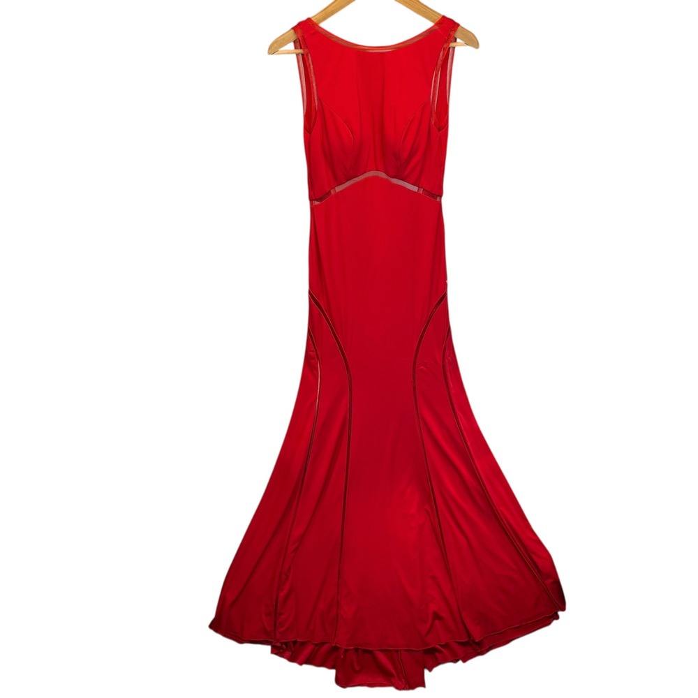 JVN by Jovani Red Evening Gown Mermaidcore Romantic Girly Fairy Angel Size 6
